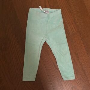 Janie and Jack Light Green Kids Leggings